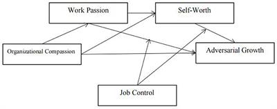 Organizational compassion and employee adversarial growth under various job control